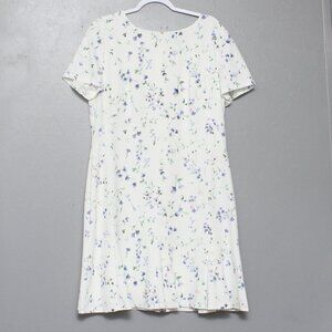 Lauren Ralph Lauren white blue floral midi dress